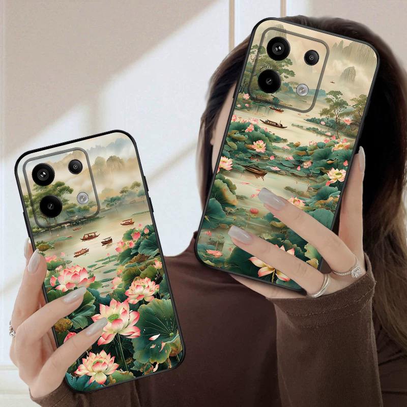 Phone Cases India - Nave e Loto Rosso Per Redmi