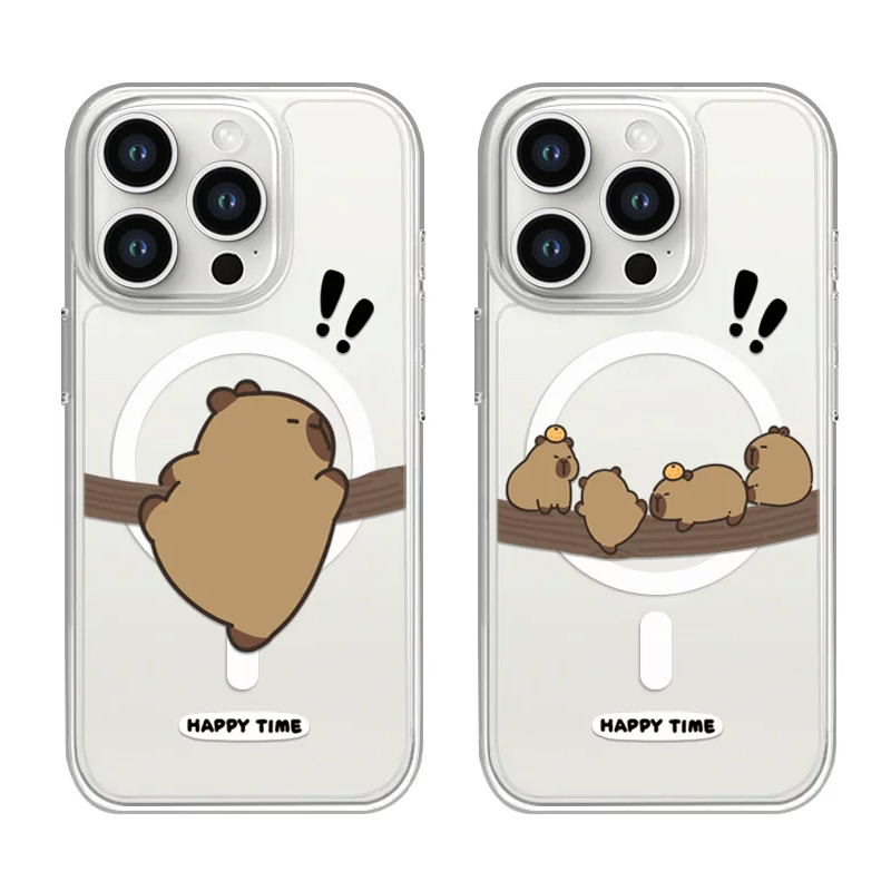 Phone Cases Quirky - Coppia di Capibara Divertenti che si