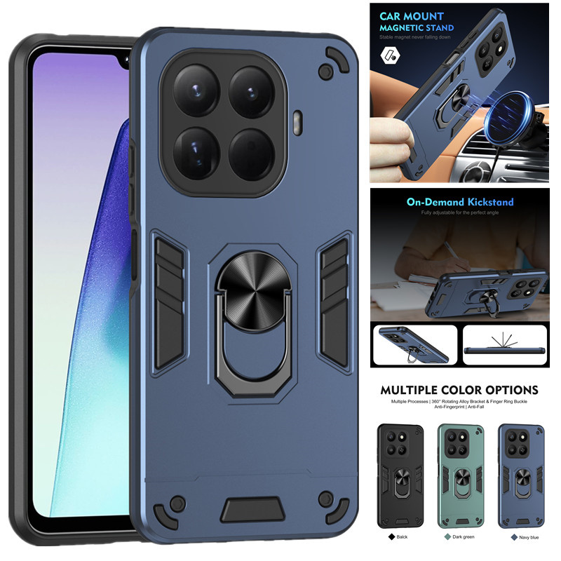 Rugged Armor Case - Custodia Protettiva Antiurto Militare con Anello
