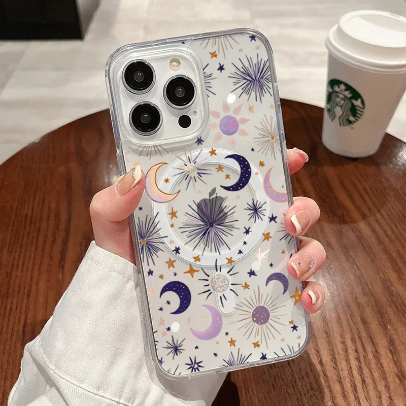 Phone Cases Magnetic - Custodia per telefono romantica Sole Luna
